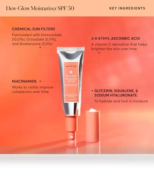 Dew-Glow Moisturizer SPF 50 PA++++ — Tinted Beauty Balms, Naturium