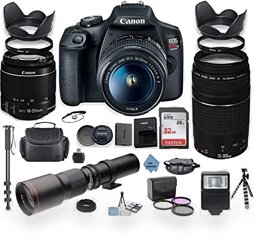 DSLR Camera Bundle with Lenses and Accessories — Lens Bundles, Canon
