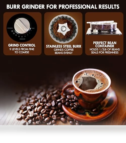 Elite Grind And Brew Coffee Maker — Electric Blade Coffee Grinders, Koolatron
