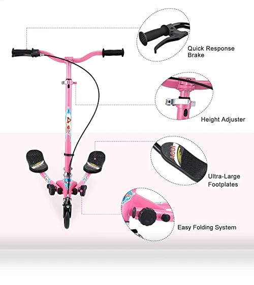 Foldable Wiggle Kick Scooter — Ride-On Toys, AODI
