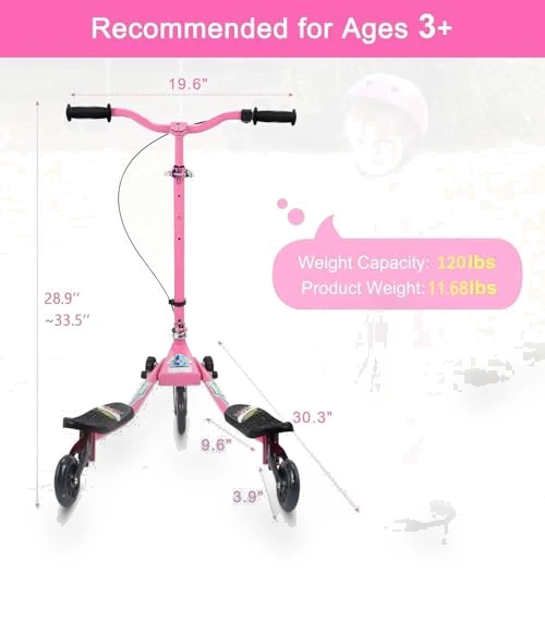 Foldable Wiggle Kick Scooter — Ride-On Toys, AODI