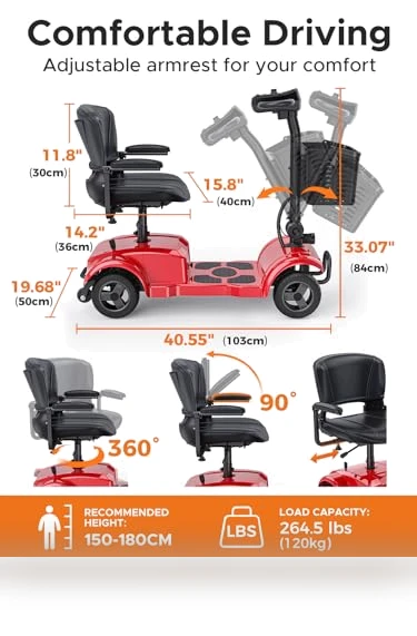Folding 4 Wheel Mobility Scooter — Mobility Scooters, ENGWE