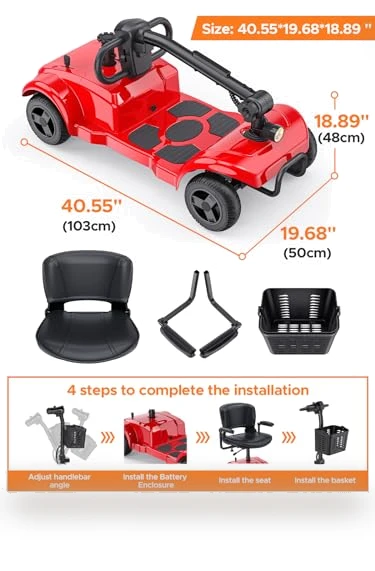 Folding 4 Wheel Mobility Scooter — Mobility Scooters, ENGWE