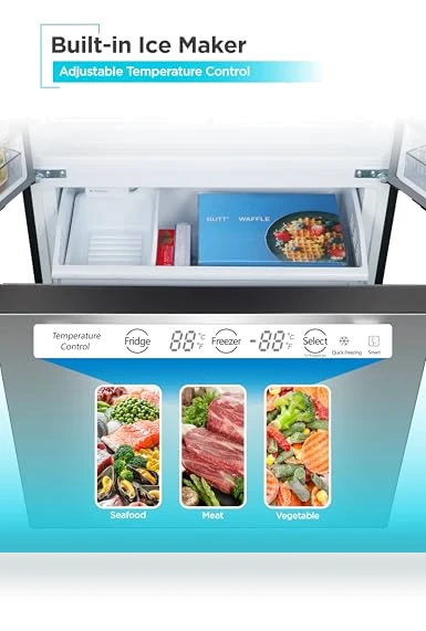 French Door Refrigerator with Built-in Ice Maker — Cooling Solutions, BLACK+DECKER
