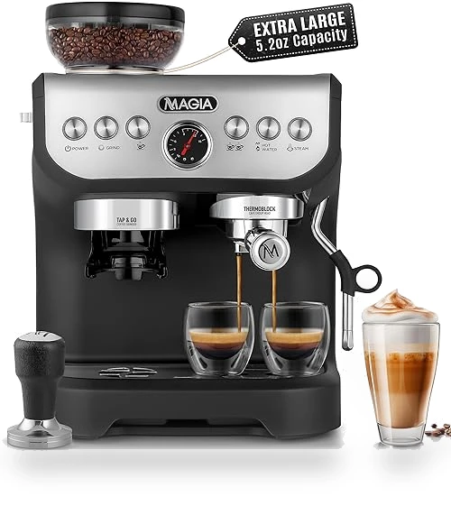 Manual Espresso Machine with Grinder and Milk Frother — Coffee & Espresso Combos, Zulay Kitchen