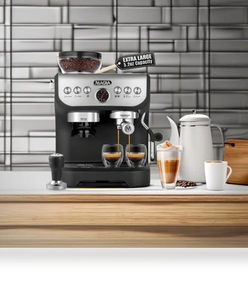 Manual Espresso Machine with Grinder and Milk Frother — Coffee & Espresso Combos, Zulay Kitchen