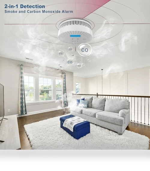 Smoke and Carbon Monoxide Detector Combo — Carbon Monoxide Detectors, OLUNCLE