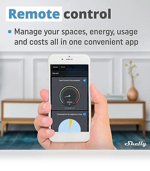 WiFi & Bluetooth Operated Smart Plug with Power Measurement — Smart Home Hubs & Controllers, Shelly