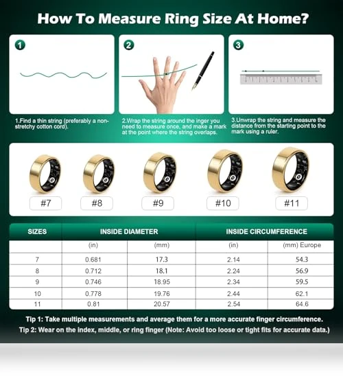 Fitness Tracker Ring — Smart Rings, YULUCKGO