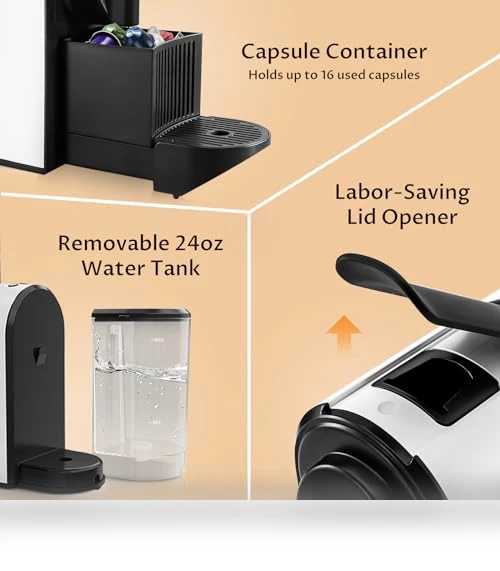 Mini Espresso Maker for Nespresso Original Capsule — Coffee & Espresso Combos, CHULUX
