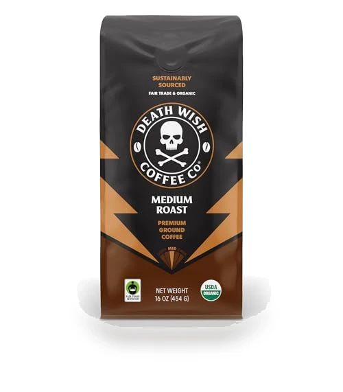 Organic and Fair Trade Medium Roast Ground Coffee — Coffee Substitutes, Death Wish Coffee Co.