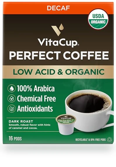 Organic Perfect Dark Roast Decaf Coffee Pod — Coffee, VitaCup