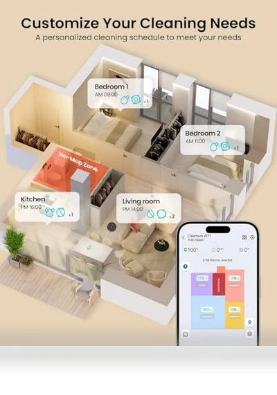 Robot Vacuum and Mop with Self-Emptying — Smart Cleaning Robots, PSUK