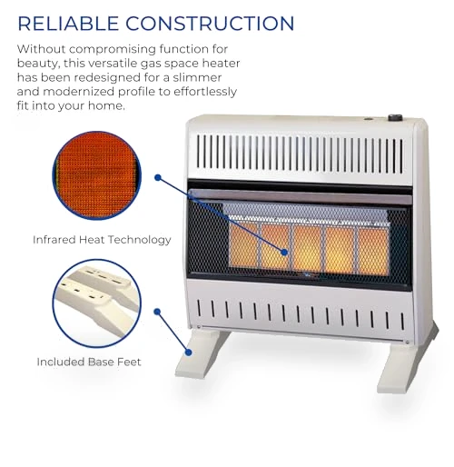 Ventless Propane Gas Infrared Space Heater with Thermostat Control — Portable Heating Solutions, ProCom
