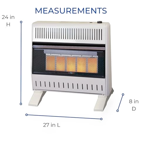 Ventless Propane Gas Infrared Space Heater with Thermostat Control — Portable Heating Solutions, ProCom