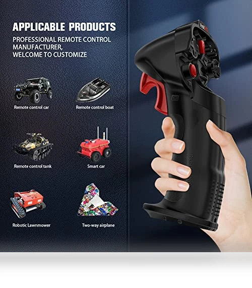 4 Channel Single Hand RC Radio Transmitter — Speed Controllers, HOTRC
