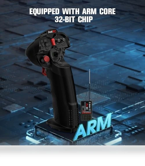 4 Channel Single Hand RC Radio Transmitter — Speed Controllers, HOTRC