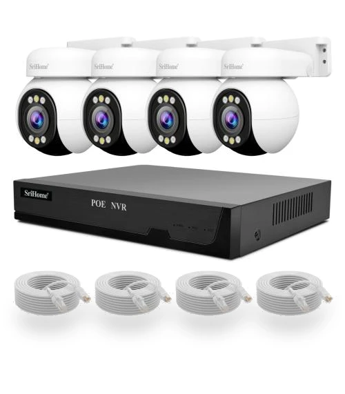 4CH HD PoE NVR Security Camera System Kit — Complete Surveillance Systems, SriHome