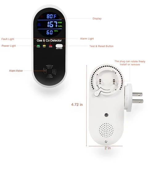 Combination Gas & Carbon Monoxide Detector — Carbon Monoxide Detectors, KOABBIT