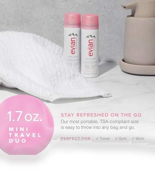 Facial Spray Travel Duo — Facial Sprays, Evian
