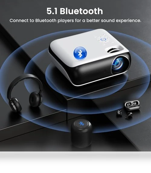 Full HD Portable Outdoor Movie Projector — Home Theater Projectors, HAPPRUN