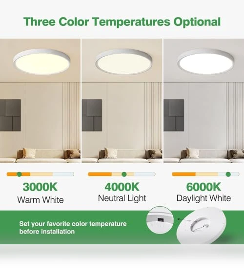 LED Flush Mount Ceiling Light — Overhead Lighting, FY WISDOM FLY LIGHTING
