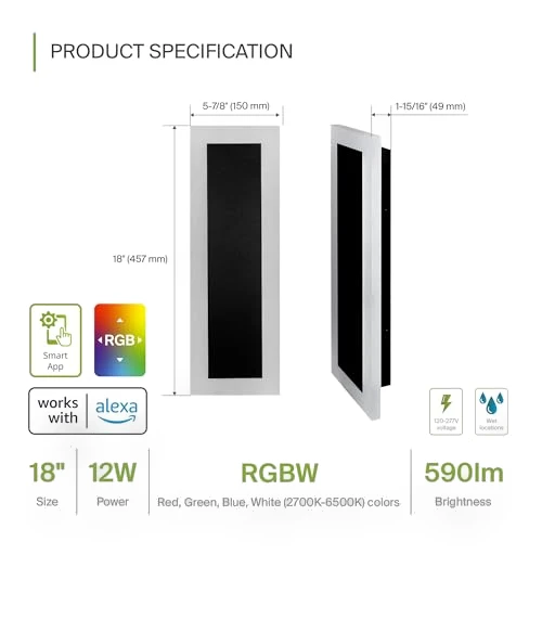 LED Wall Mount Light Fixture — Garden Illumination, ASD
