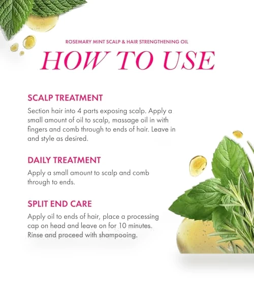Rosemary Mint Scalp & Hair Strengthening Oil — Hair & Scalp Care, Mielle Organics