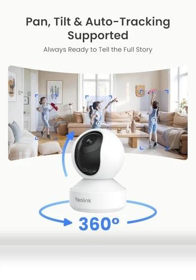 Smart 4K UHD Pan & Tilt Indoor Security Camera — Smart Home Security, Reolink