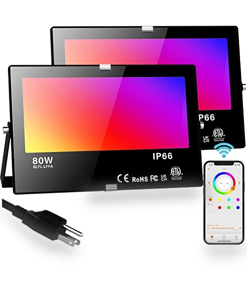 Smart Color Change LED Flood Light — Outdoor Security & Flood Lighting, Neliwo