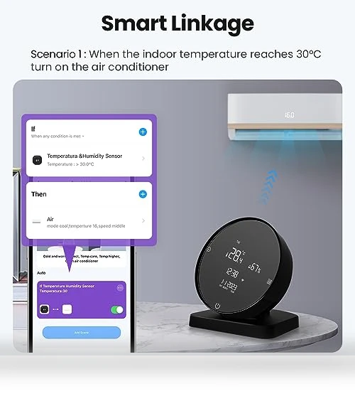 Smart Temperature and Humidity Monitor with IR Control — Home Climate Control, Smekitlly