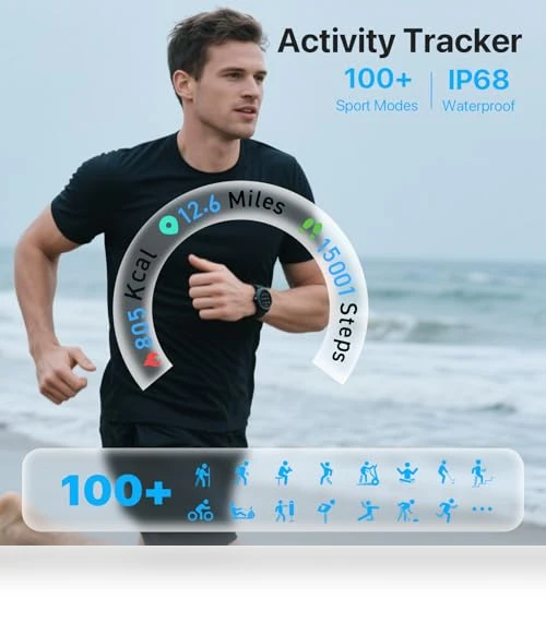 Smart Watch with Bluetooth Call & Health Monitoring — Smartwatches, DIVElink