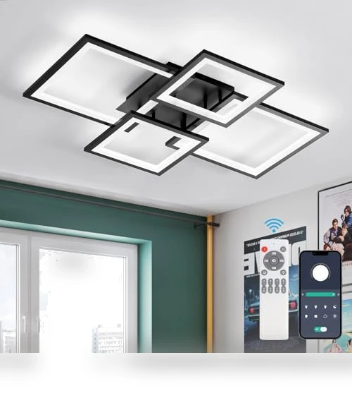 Square LED Flush Mount Ceiling Light — Overhead Lighting, EIDISUNY