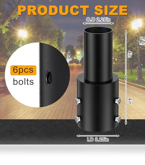 Tenon Slip Fitter Adapter — Street Lighting, DoubleFill