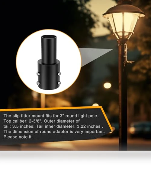 Tenon Slip Fitter Adapter — Street Lighting, DoubleFill
