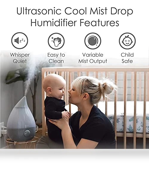 Ultrasonic Teardrop Cool Mist Humidifier — Air Moisturizers, Crane
