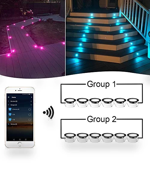 WiFi LED Deck Lights Kit RGBW — Outdoor Deck Lighting, FVTLED