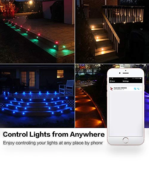 WiFi LED Deck Lights Kit RGBW — Outdoor Deck Lighting, FVTLED