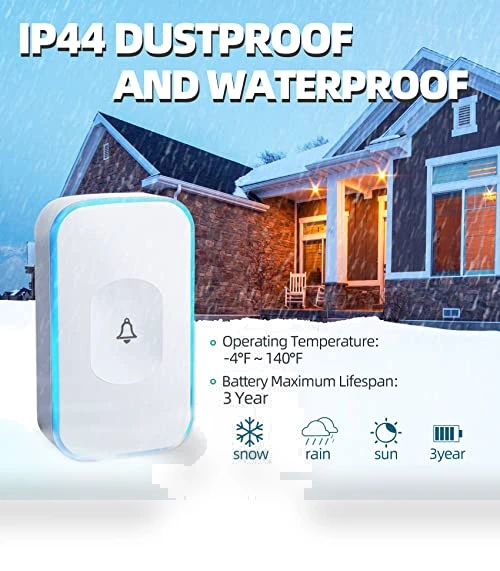 Wireless Doorbell — Push Buttons, FUHONGRUI