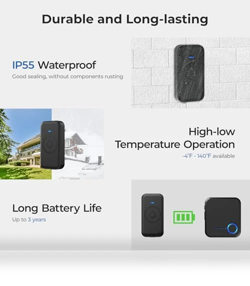 Wireless Doorbell — Tones & Sounds, FOVKSUC