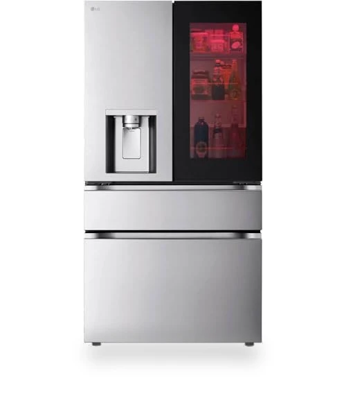 29 Cu. Ft. Stainless 4-Door Counter-Depth French Door Smart Refrigerator — Mini Fridges, LG