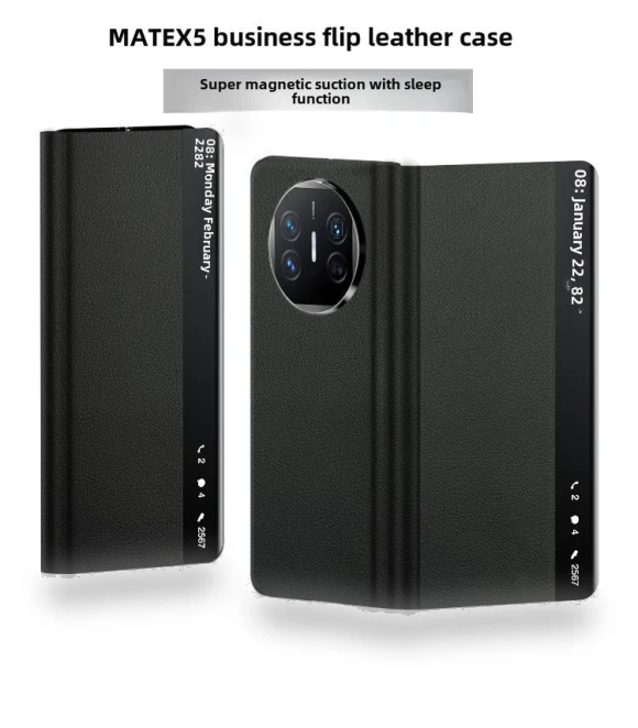 Leather Case with Smart Window Cover — Phone Accessories, Super Case