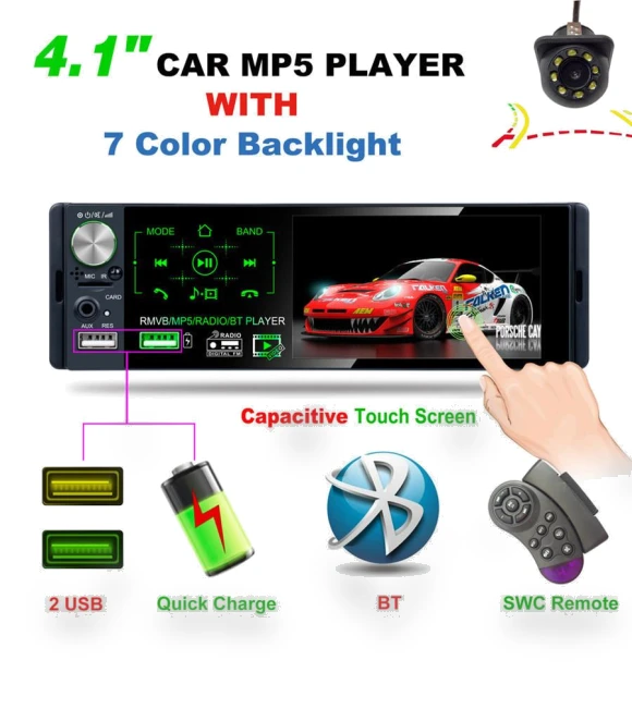 Bluetooth MP5 Player with Touch Screen — Vehicle Phone Holders, loverapple