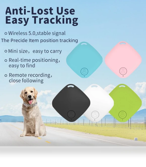 Diamond-Shaped Bluetooth Anti-Lost Device — Item Locators, TrendVibeCN
