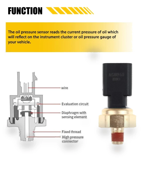Engine Oil Pressure Sender Switch Sensor — Charge Temperature, happybuySE