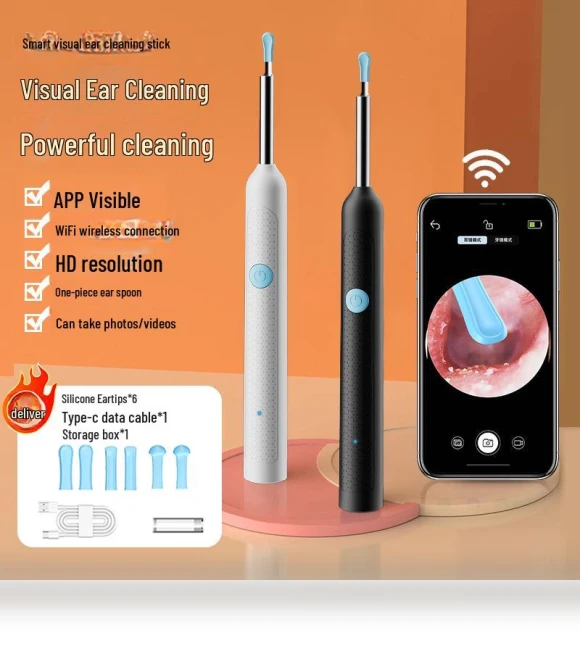 HD Smart Luminous Ear Cleaning Endoscope for Kids — Syringes, TrendVibeCN