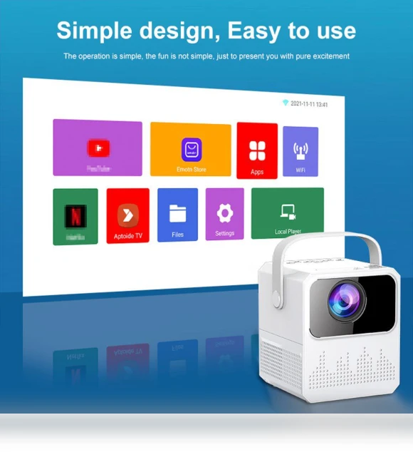 Portable Projector with Mobile Screen Mirroring — Home Theater Projectors, ElectroCN