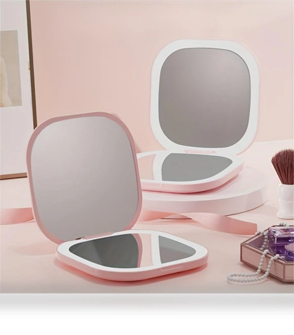 Touch Switch Travel Cosmetic Mirror — Compact & Travel, Yinangfg