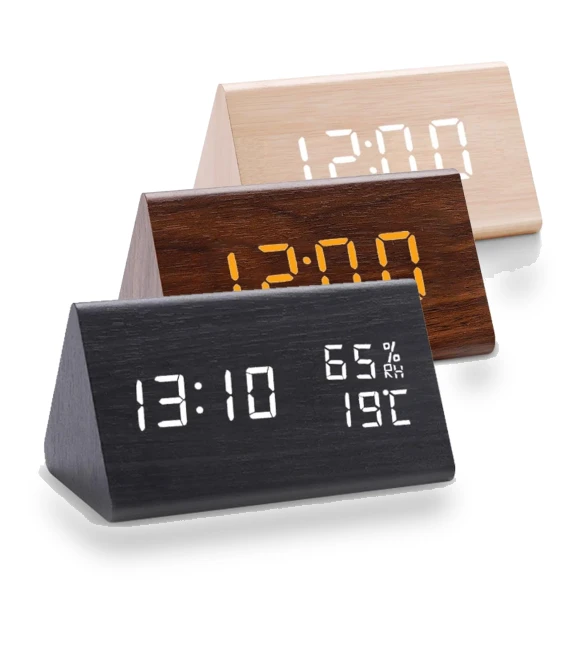 Voice Controlled Wooden Alarm Clock — Clocks, Daily necessities-V