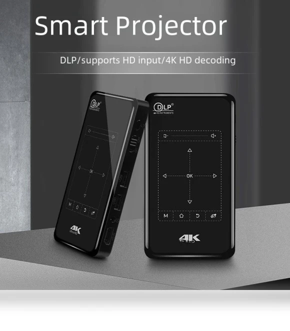 DLP 3D 4K Android Smart Micro Projector — Home Theater Projectors, Got Now